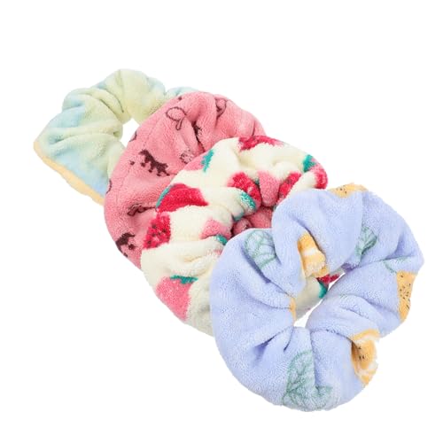 minkissy 8 Pcs Hair Ring Hair Tie with Cream Ribbon Strawberry Supports Girl Scrunchies Ropes Scrunchie Coral Fleece Scrunchies Girl Hair Ropes Wet Hair Holder Elastic Rope von minkissy