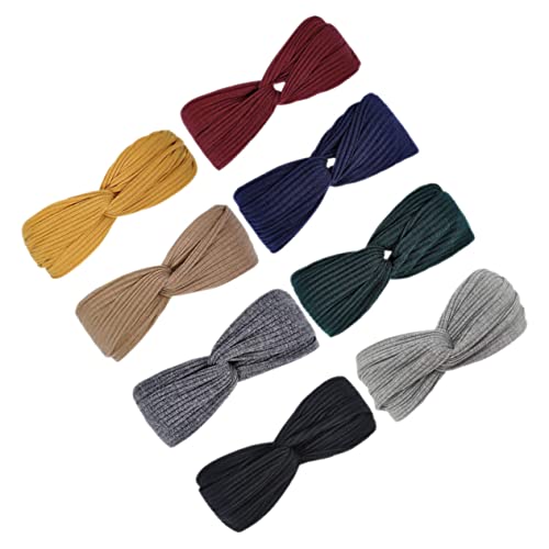 minkissy 8 Stck. Teiliges Turban Stirnband für Sport und Yoga Elastische Atmungsaktive Haarbänder für Schweißabsorption Laufen Basketball Gesichtswaschhilfe Modisches Design Verschiedenen von minkissy