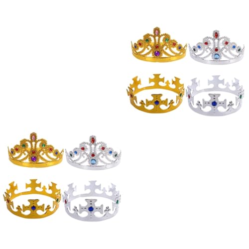 minkissy 8 Stk Kostüme Goldener Königsstil Tiara Abschlussball-party Antike Königsmänner s Schmucksets Für Kinder Königlich Anzüge Für Männer Kleid Für Mädchen Mann Einstellen Prinzessin von minkissy