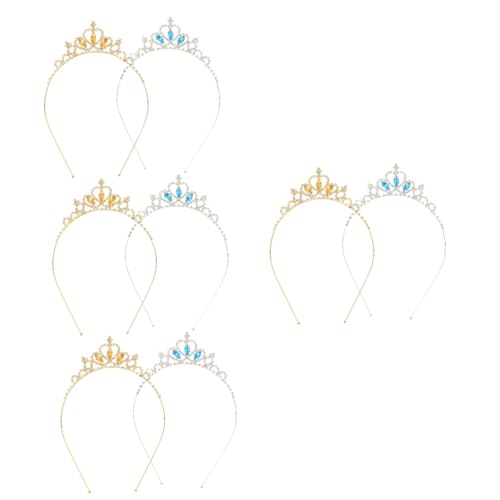 minkissy 8 Stk Strasskrone für Kinder Stirnband für Kinder Mini-Haarbänder Stirnband für Babymädchen Tiara Party-Kronen-Stirnbänder Geburtstags-Stirnband Stirnbänder im Kronen-Design Braut von minkissy