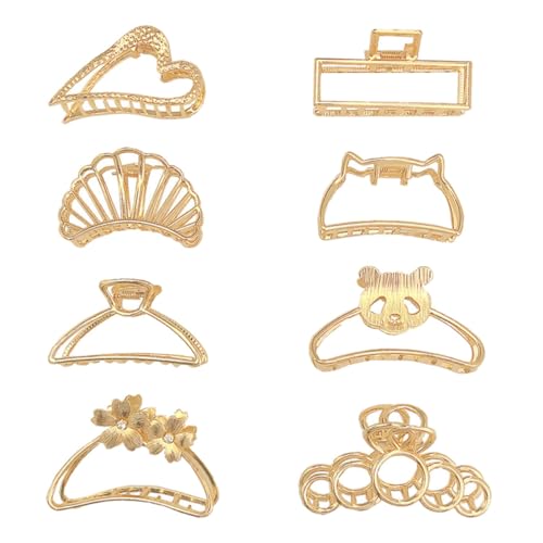 minkissy 8 Stück Damen-Haar-Accessoires Clip Jumbo Haarspange Frauen Haarspange Klemme Alligator Haarspangen für Frauen Bobby Pins Haarspange Haarspangen für Frauen Krallen Clip Metall Miss Decor von minkissy