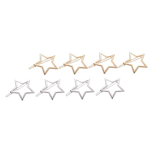 minkissy 8stücke Fünfzackige Stern-haarspangen Für Damen Stilvolle Haarklammern Gold Und Silber Rutschfeste Clips Für Vielseitige Anlässe Und Tägliche Nutzung von minkissy