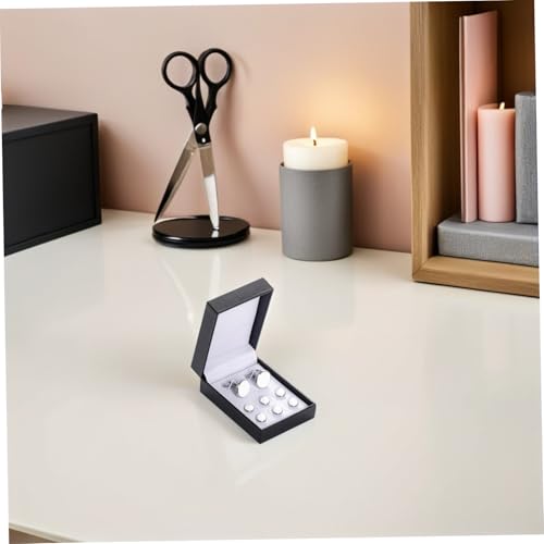 minkissy 8 Stück Teiliges Manschettenknopf Set für Herren Runde Designs Kratzfest und Langlebig für Französische Hemden Business Hochzeiten und Formelle Anlässe von minkissy