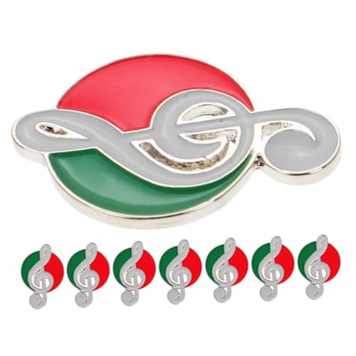 minkissy 8 Stück Teiliges Musiknoten Broschen für Frauen Vintage Emaille Anstecknadeln mit Klavier und Gitarmotiven Vielseitige Dekoration für Kleidung Taschen Hüte und von minkissy