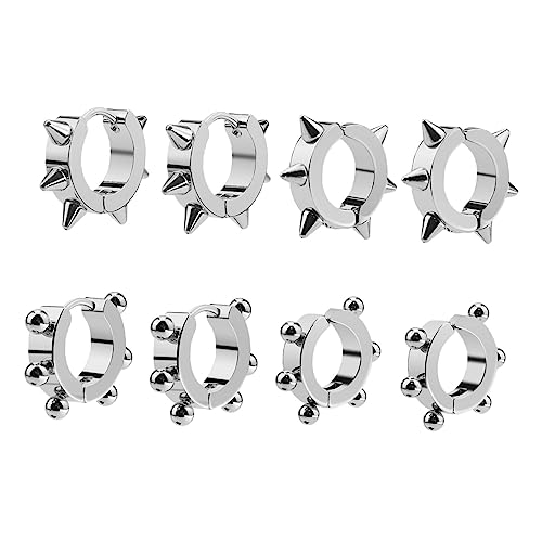 minkissy 8 Stück Teiliges Titanstahl Ear Cuff Set Damen Clip Ohrmanschetten mit Spitzem Design und Rundkugel Hypoallergen Schmuck für Teenager und Frauen Vielseitig für Party und Alltag von minkissy