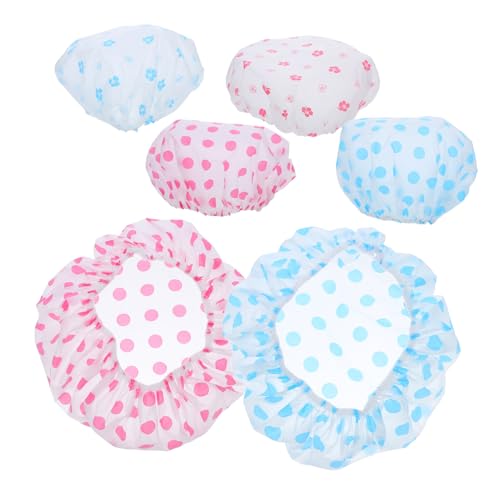 minkissy 8stücke Wasserdichte Verdickte Duschhauben Für Damen Wiederverwendbare Badehauben Aus Haarhaube Für Dusche Waschbare Shampoo-kappen Zum Haarewaschen Badehut Für Spa Und Küche von minkissy