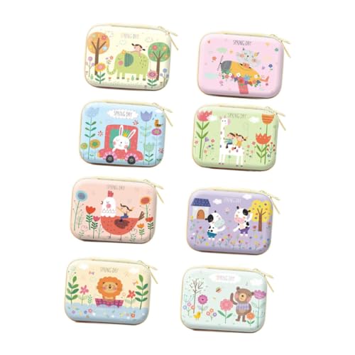 minkissy 8stücke Cartoon Wechselgeldbörse Für Niedliche Aufbewahrungsbox Für Münzen Ohrhörer Und Kleine Gegenstände Vielseitig Einsetzbar Zufällige Designs von minkissy