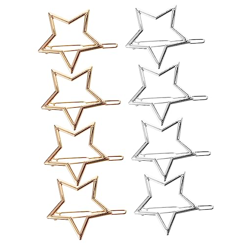 minkissy 8 stücke Pentagramm Haarnadel Mädchen Haarspange Weihnachten Kostüm Zubehör Bobby Pin Hohl Fünfzackigen Stern Haarnadel Frauen Haarschmuck Stern Haarnadel Legierung Strass Braut Party Tasche von minkissy