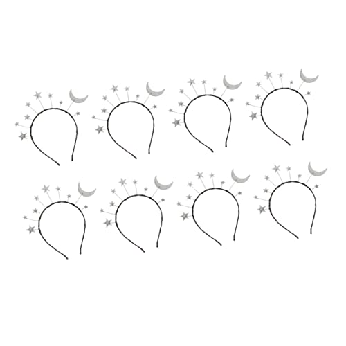 minkissy 8st Sternenmond-stirnband Weihnachtsstirnbänder Für Kinder Diadem Aus Sternkristall Stirnband Mit Sternen Für Kinder Glitzernde Haaraccessoires Braut Schal Legierung Göttin von minkissy