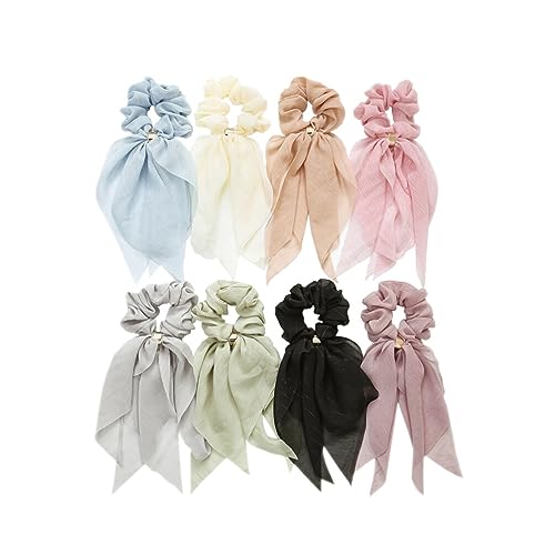 minkissy 8Pcs scrunchies for girls hair bands for women's hair lace headbands long hair ring hair rope Elastic Hair Bands cloth hair tie ponytail holder girl hair tie elasticity accessories von minkissy