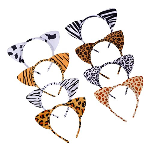 minkissy 8stücke Kopfschmuck Für Halloween Stirnbänder Ohrhaarreif Tier Stirnband Cosplay Kopfschmuck Tierhaar Party Kostümpartys Karneval Konzerte Hochzeitsfeiern Bälle von minkissy