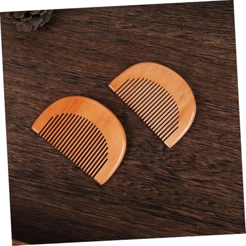 minkissy 8pcs Small Half Moon Comb Hair Massager Scalp Massager Comb Hair Teasing Comb Wood Detangling Comb Hair Massage Comb Hair Brush for Men Massage Wood Comb Head Scalp Comb Fine Teeth von minkissy