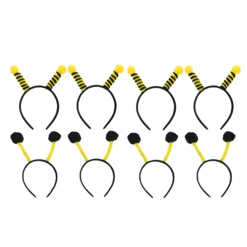 minkissy Bienen Haarbänder 8 Stück Antennen Haarreifen Für Erwachsene Kinder Gelb Schwarz Für Kostümparty Halloween Bienen Kopfschmuck Für Karneval Feiern Robuste Langlebige von minkissy