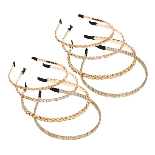 minkissy 8stücke Metall Stirnbänder Für Damen Mädchen Kette Haarband Hochwertige Legierungen Elastisch Leicht Zu Tragen Täglicher Und Partyschmuck von minkissy
