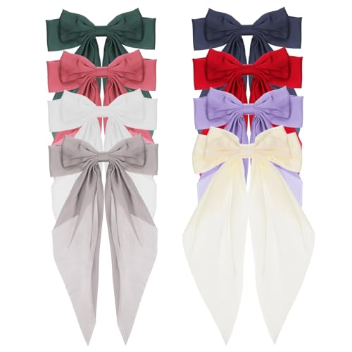 minkissy 8stücke Große Haarschleifen Für Mädchen Haarschleifen Schleifen Haarspangen Für Frauen Haarsmuck Bänder Für von minkissy