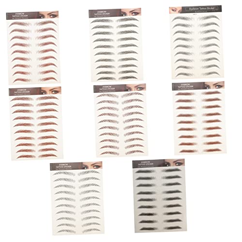 minkissy 8stücke Kreative Augenbrauen Gestaltung Aufkleber Make-up Stirn Aufkleber Pflege Wassertransfer Echthaarähnlich Falsche Augenbrauen Sticker von minkissy