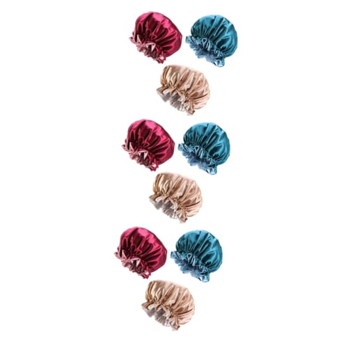 minkissy 9 Stk Damenhüte Schals für Damen elegant Frauen Mütze Haarbänder für Damenhaar Damen Hut Satinhaube Chemotherapie-Kappe Haarschutzmütze extra groß Haarkappe Duschhaube Nachtmütze von minkissy