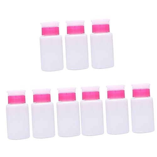 minkissy 9 Stk Verschließbare Entfernerflasche Nagelentferner Flasche Spender Herunterdrücken Spender Für Nagelentferner Nagellackentferner Makeup Entferner von minkissy