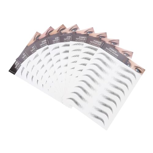 minkissy 9blätter Augenbrauen Tattoos Aufkleber Temporäre Augenbrauen Tattoos Gefälschte Aufkleber Wasserfeste Makeup von minkissy