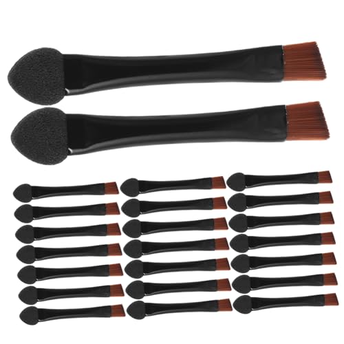 minkissy 20 Stück Doppelseitiger Lidschattenpinsel Und Augenbrauenpinsel Tragbares Make up Tool Weiche Borsten Für Augen Make up Für Damen Lidschatten Und Augenbrauenanwendung von minkissy