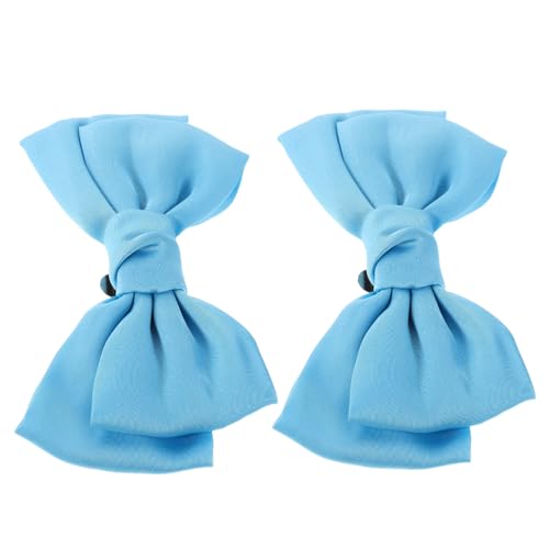 minkissy Abnehmbare Satin Schleifen Schuhclips Blau Dekorative Schleifen Schuhbroschen für Frauen Vielseitige Abnehmbare Schuhschnallen Eleganter Schuhschmuck für Hochzeit und Party von minkissy