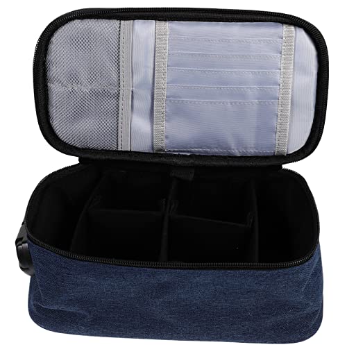 minkissy Abschließbare Reisetasche, Reise-Make-up-Tasche, wasserdicht, große Seesack, Make-up, Reisetasche, Kosmetik-Organizer, Aufbewahrungstasche, mehrere Fächer, Oxford-Stoff, 2 Stück, blau, von minkissy