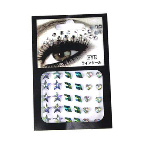 minkissy Acryl-strass-aufkleber Für Den Körper 5 Blatt-set Modische Edelstein-aufkleber von minkissy