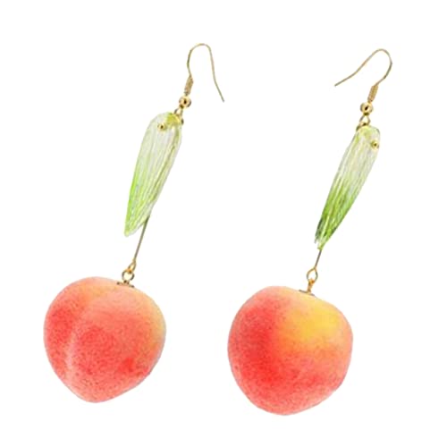 minkissy Pfirsichfarbene Obstohrringe Für Damen Kreative Tropfen Ohrringe Aus Süße Ohrringe Als Charm-ohrringe Für Teenager-mädchen Und Frauen Hübsche Baumelnde Ohrschmuck Für Partys Und von minkissy