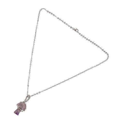 minkissy Anhänger Mit Natürlichem Edelstein Für Frauen Edelsteinketten Pilz Anhänger Als Schmuck Für Kostüm Und Geburtstagsgeschenke von minkissy