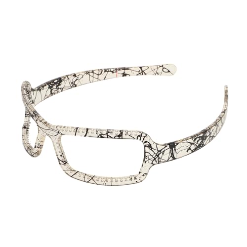 minkissy Anti-Rutsch-Haarband verschönert Stachelige Stirnbänder für Frauen Rosa Brillen-Haarband sonnenbrille Damen Stirnband Mode Stirnband aus Kunststoff Harz Weiß von minkissy