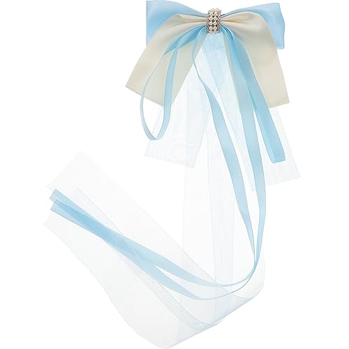 minkissy Große Haarschleife Haarspange Für Frauen Schleife Haarspange Banddekor Brautkopfschmuck Für Ästhetik von minkissy