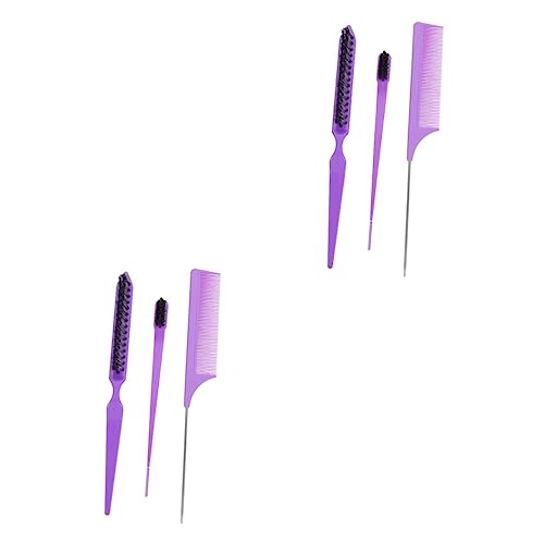 minkissy Anzüge Für Männer 2 Sets Bürstenset Haarset Make-Up-Pinselset Make-Up-Set Haarschneidekämme Professionelle Schwanzkämme Für Haarstyling Haarmassage Spieß Schwanz Für Haarstyling von minkissy