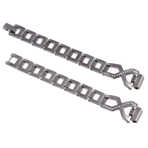 minkissy X-förmiges Armband Für Uhren Kompatibel Mit Fitbit Schwarz Aus Massivem Edelstahlgeflecht Mit Interlock-verschluss Leicht Verstellbare Zugkraftgetestet Schlichtes Design Für von minkissy