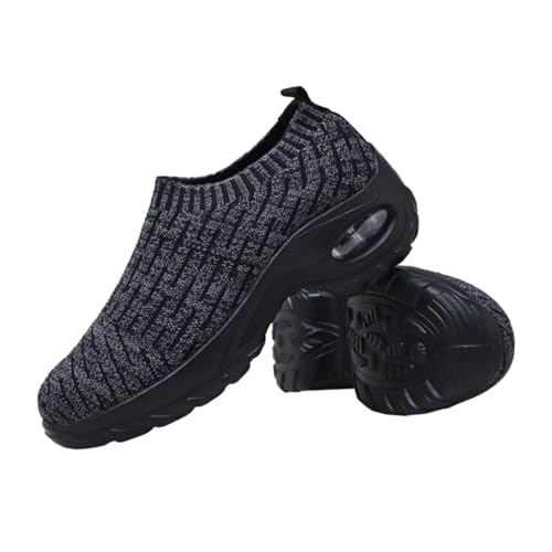 minkissy Atmungsaktive Damen Sneaker Frühling Sportschuhe mit Weicher Dämpfung und Langlebiger Sohle Leichte Modische Freizeitschuhe für Reisen und Täglichen Komfort Schwarz von minkissy