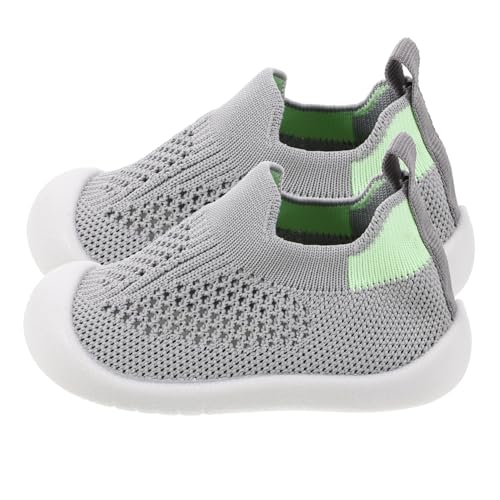 minkissy Atmungsaktive Laufschuhe aus Leichtem Mesh rutschfest Slip für Jungen und Mädchen Weiche Sohle Sicherer Halt für Frühling und Herbst Innensohle von minkissy