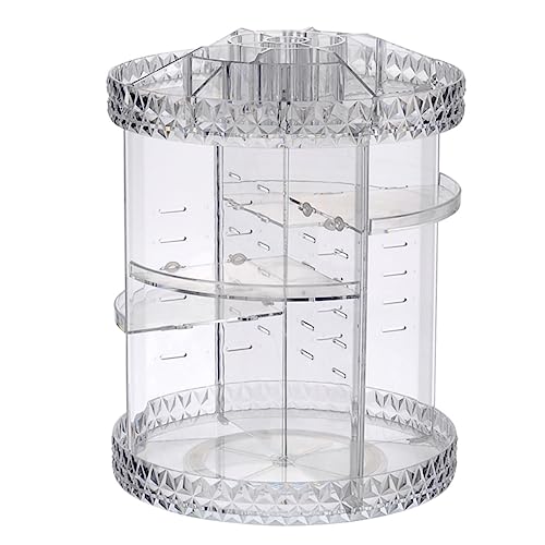 minkissy Aufbewahrungsbox Für Kosmetika Aus Acryl Drehbarer Ständer Desktop-make-up-präsentationsständer Für Frauen Groß Rautenmuster von minkissy