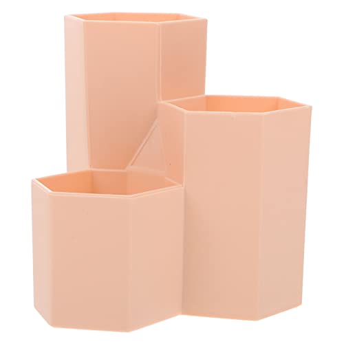 minkissy Rhombus-aufbewahrungsbehälter Stiftebehälter Mit Drei Fächern Kosmetik-organizer Aus Hochwertigem Kunststoff Für Desktop-dekoration von minkissy