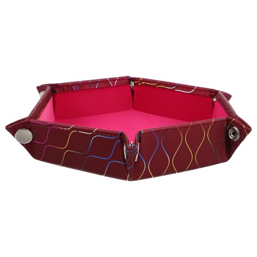 minkissy Aufbewahrungskorb büro zubehör Schmuck Organizer schmuck aufbewahrung schmuckkasten universeller Hamster Männer Tablett Desktop-Korb Ablagen zum Organisieren Leder Rosy von minkissy