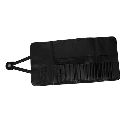 minkissy Pu Make-up Pinsel Organizer Tasche Mit Verstellbarem Band Fächer Für Kosmetikwerkzeuge Für Büro Und Outdoor-aktivitäten Praktischer Und Aufbewahrungsbeutel von minkissy