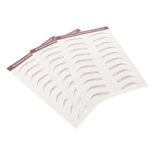 minkissy 3blätter Augenbrauen-tattoos Wasserdichte Selbstklebende Augenbrauen-sticker Für Natürliche Formen Für Hauttypen Und Anlässe Einfache Anwendung von minkissy