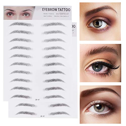 minkissy Augenbrauenschablonen Für Faule 2 Stück Künstliche Augenbrauen-transferaufkleber Augenbrauenimitat Einfach Anzubringendes Augenbrauen-aufkleber-set Für Männer Und Frauen von minkissy