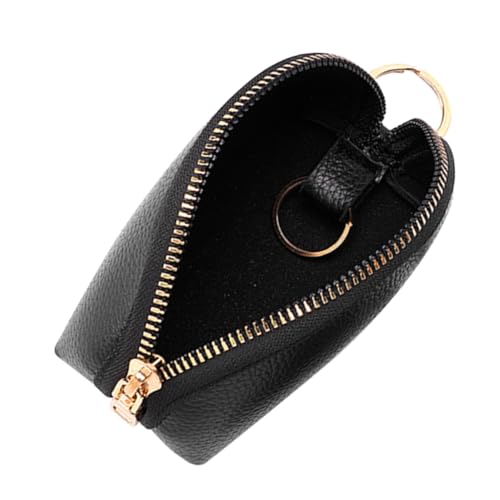 minkissy Autoschlüsselbeutel Halter Schlüsselbund Autoschlüsselkoffer Schlüsseltasche Schlüsseletui Für Autoschlüssel Schlüsselanhänger-Organizer Schlüsseletui Geldbörse Pu-Leder Schwarz von minkissy