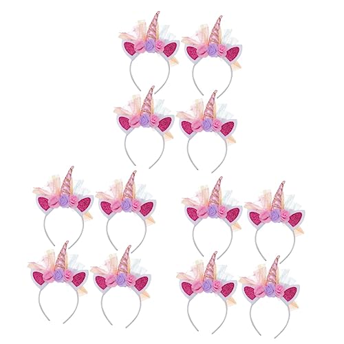 minkissy Haarschmuck Für Kinder 12 Stk Mädchen Stirnbänder Haargummis Haare Einhorn Mädchen Einhorn Haarreifen Glänzendes Haar Europäisch Und Amerikanisch Stirnband Baby von minkissy