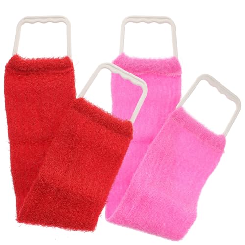 minkissy Badetuch Streifen Peeling-handtuch Badezimmerzubehör Körperbürste Massagebürste Badewannenwäscher Baden Schrubben Peeling-körpertuch Duschschrubber Badewäsche Blau Zufällige Farbe von minkissy