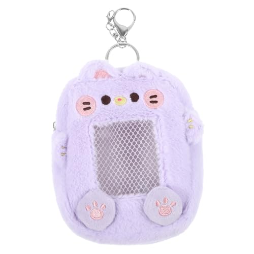 minkissy Plüsch Geldbörse Mädchen Kleine Münzbörse mit Schlüsselanhänger Reißverschluss Kartenetui für Damen Handliche Kleingeldbörse Multifunktionale Tasche für Schule und Alltag von minkissy