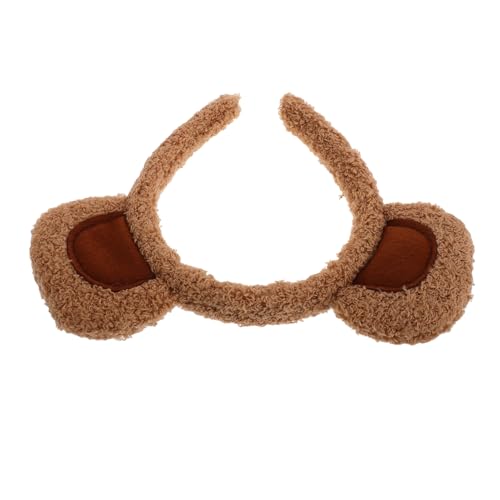 minkissy Plüschbär-stirnband Mit Ohr Süße Bärenohren Für Kostüm Tierohren-stirnband Für Party Haarband Für Geburtstag Aus Stofftier von minkissy