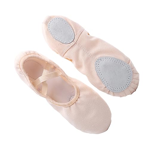 minkissy Ballettschuhe Mädchen Elastisch rutschfest Leichte Tanzschläppchen Weiche Sohle Yoga Slipper für Erwachsene von minkissy