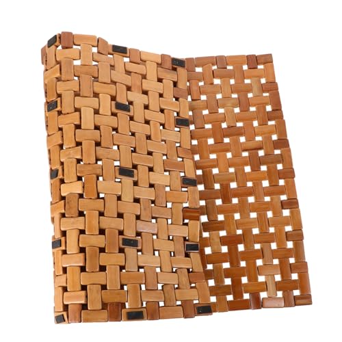 minkissy Bambusmatte tragbare Bodenpads Tarnnetz Fußmatten für zu Hause badezimmer teppich sauna bodenmatte Badezimmerteppich für den Küchenboden faltbare Duschmatte aus Bambus Coffee von minkissy