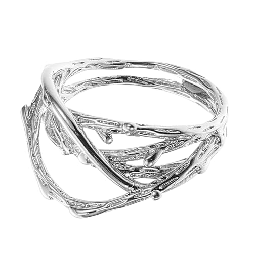 minkissy Offene Silberringe Als Persönlichkeitsring Leicht Anpassbar Für Damen Und Herren Robust Durch Galvanisierungsverfahren Für Alltag Und Feiern von minkissy