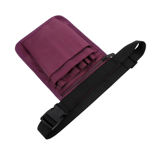 Barber Waist Storage Bag Hair Tool Belt Barber Scissors Pouch Storage Bag 900D Nylon Purple Barber Tool Pouch Barber Scissors Waist Bag, violett, 25X18.5X2.5CM von minkissy